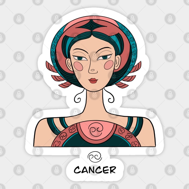 Cancer Constellation: Leaders And Pioneers | Astrology Art Sticker by i am Cuta